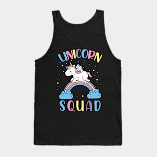 Unicorn Squad Cute Unicorn Rainbow Tank Top